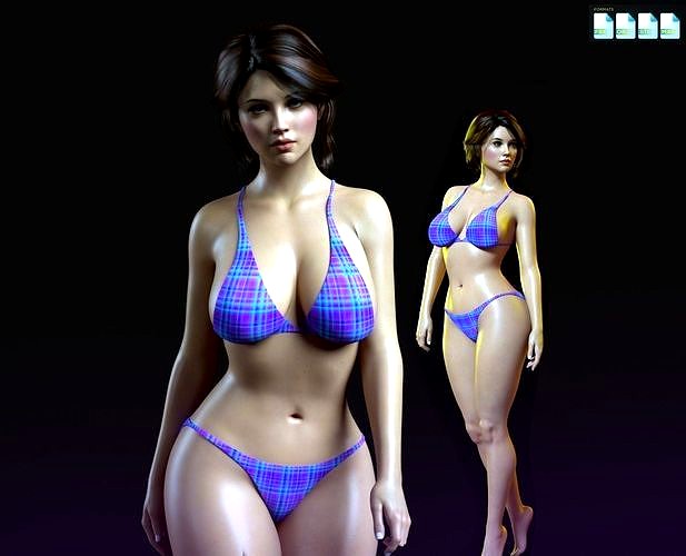 Realistic Girl in Bikini