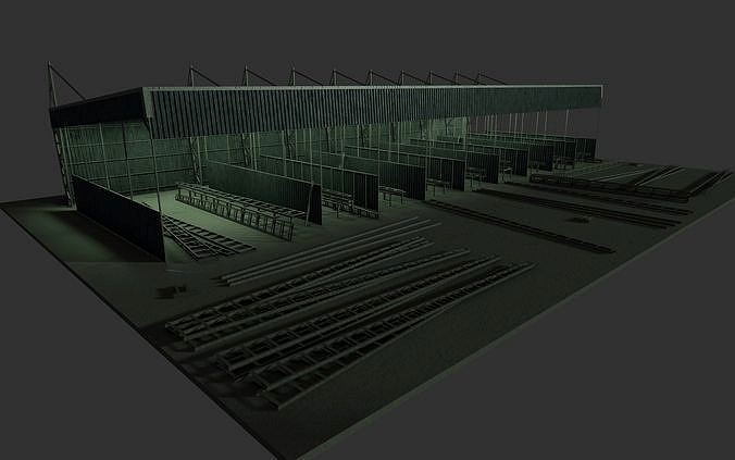 Mini Warehouse And Factory Building 3d Model