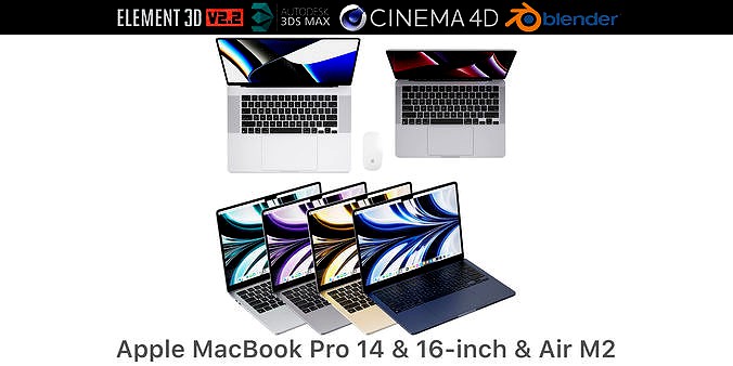 Apple MacBook Air M2 2022 and Pro 14-inch and 16-inch