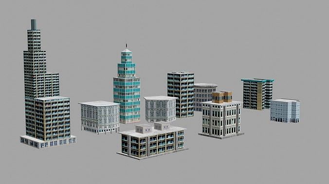 Buildings Exterior lowpoly pack