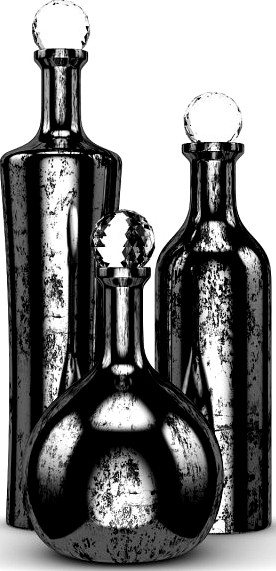 Metal Bottles 3D Model