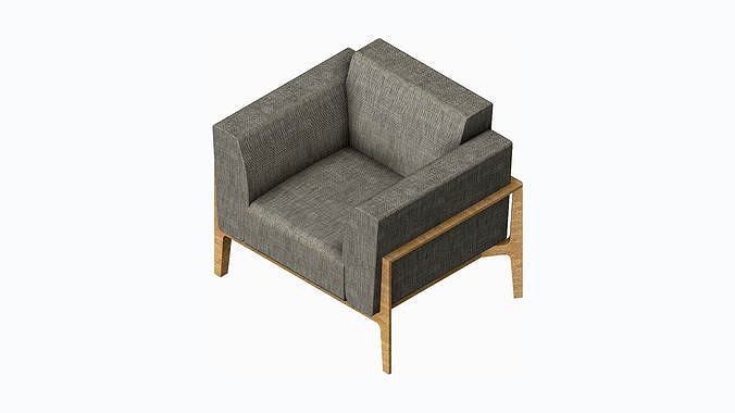 Furniture - Sofa - Contemporary - Oak - Armchair