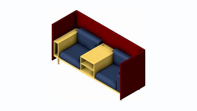 Sofa - Contemporary - Flame - Central Shelf - Armrest Shelf