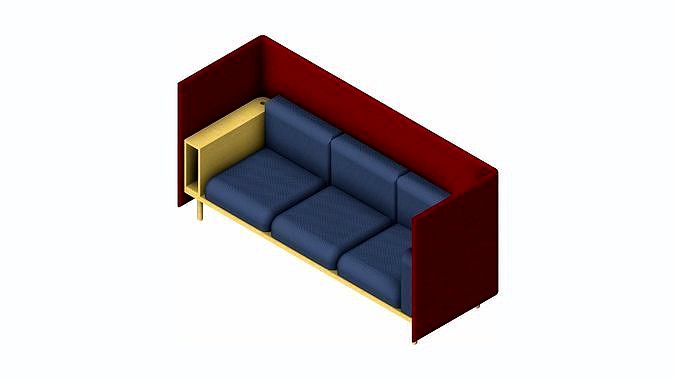 Sofa - Contemporary - Flame - Armrest Shelf - Left