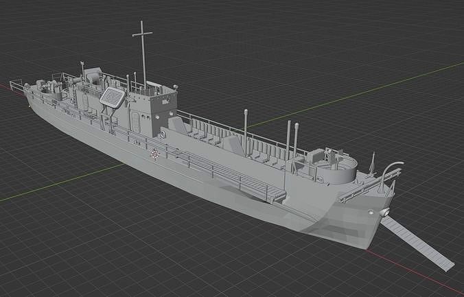 LCI-Large type 1- Landing Craft Infantery Large 3D print model | 3D