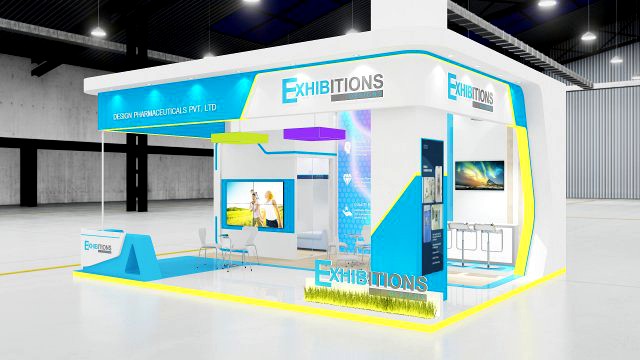 exhibition stand 3 side open
