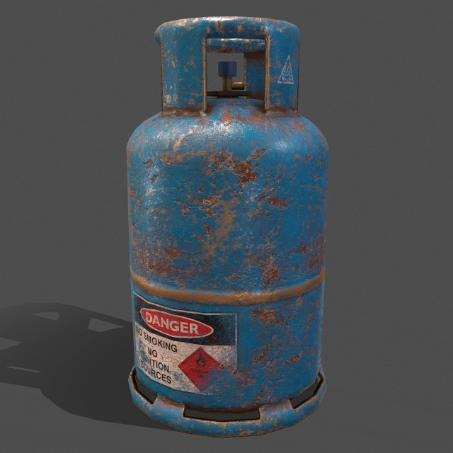 pbr cooking gas cylinder - blue