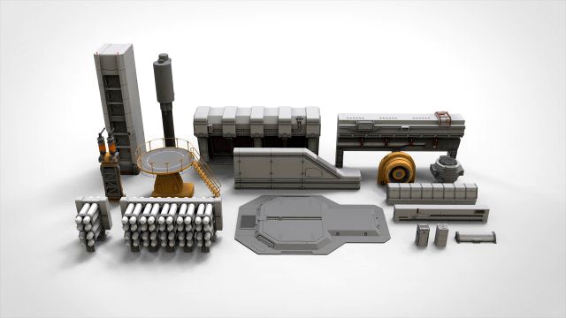 Sci-fi architecture kitbash 14