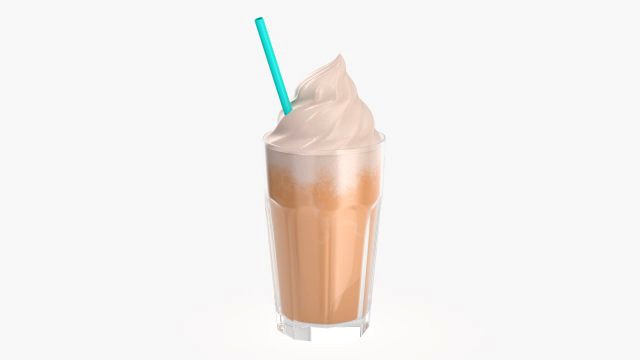 milkshake and straw in a glass