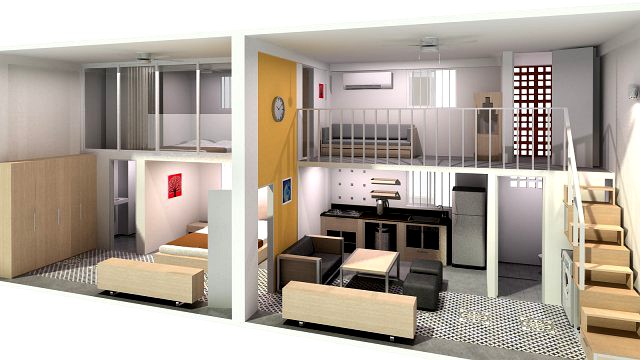 double compact apartment