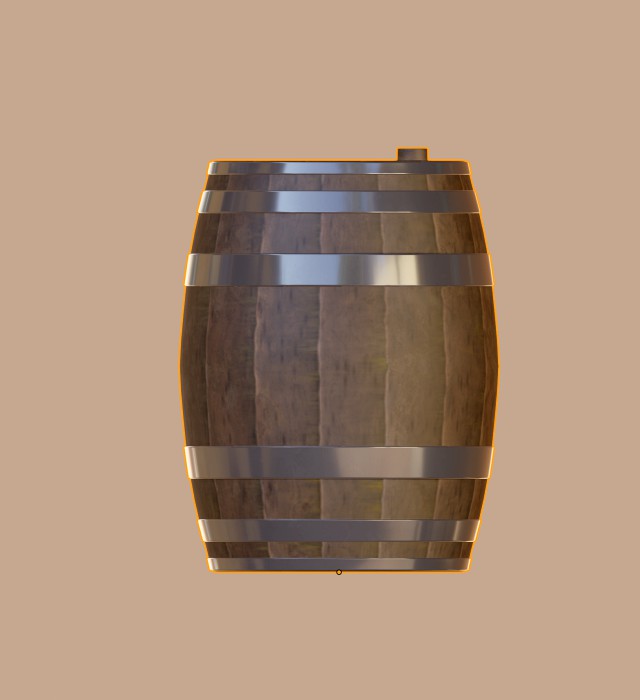 wooden barrel