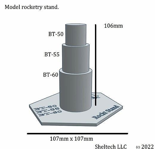 Model rocket display stand | 3D