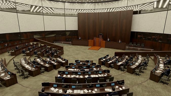 VR Conference Hall Council Parliament Control Room