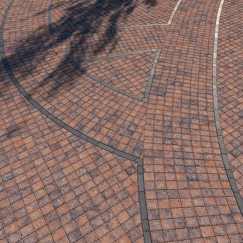 8K Large Area Natural Pavers 01 - 10 Variation