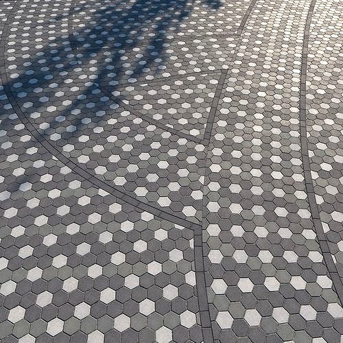 8K Large Area Hex Pavement 01 - 3 Variation