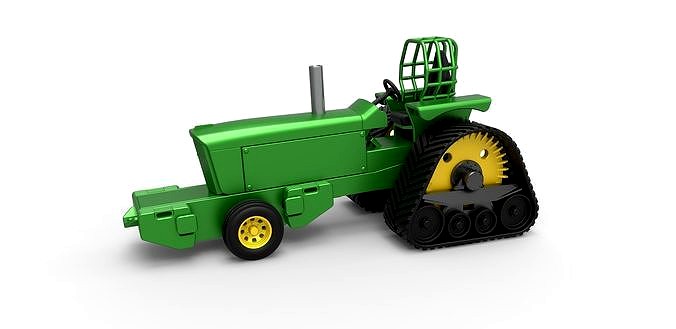 Diecast Pulling Tractor John Deere 6030T Pro Stock Scale 1 to 25 | 3D