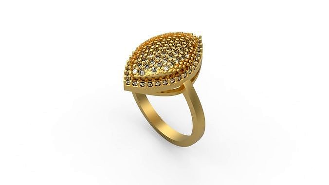 Woman Solitaire Ring 486 | 3D