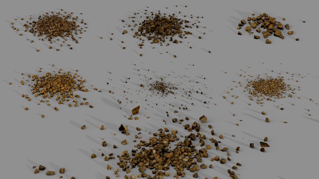 rubble piles