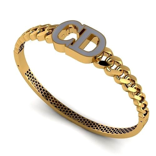 CD bracelet 3D printable for gold and silver | 3D