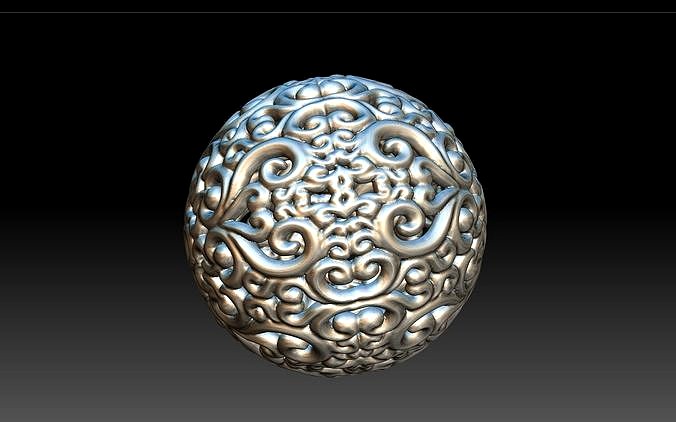 Hollow ball 3D map STL format download | 3D