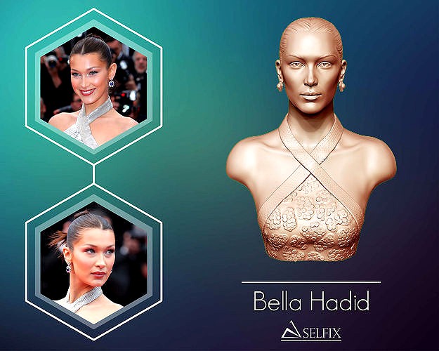 Bella Hadid portrait sculpture | 3D