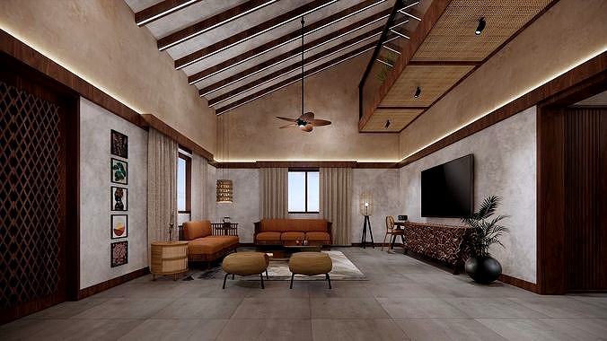 Resort - Cottage - bedroom - interior