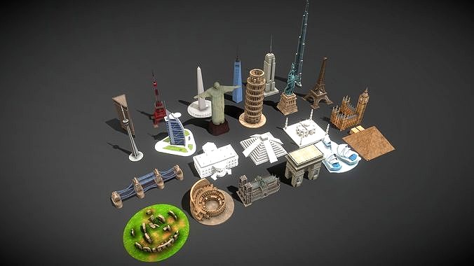 3D Model - World Famous Buildings