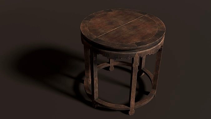 Chinese Wooden End Table Antique Furniture Old Oriental Waisted