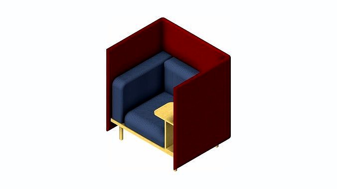 Sofa - Contemporary - Flame - Chair Work Shelf - Right