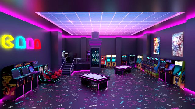 Arcade Game Hall Interior VR