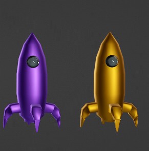 Colorful rockets