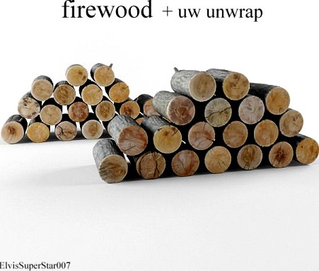 Firewood  UWUnwrap 3D Model
