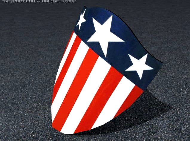 Classic Captain America Shield 3D Model
