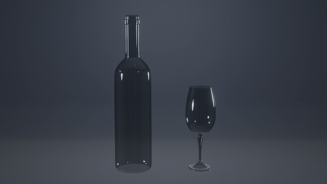 Wine bottle Wine glass