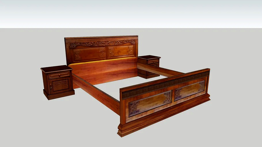 java bed teak wood set