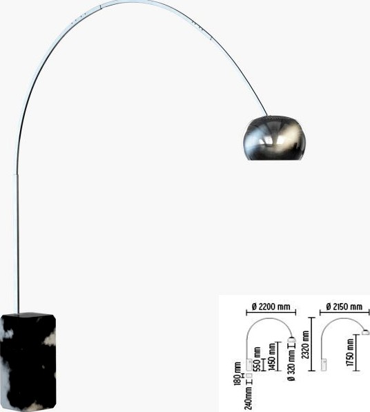 Floor lamp FLOS Arco 3D Model