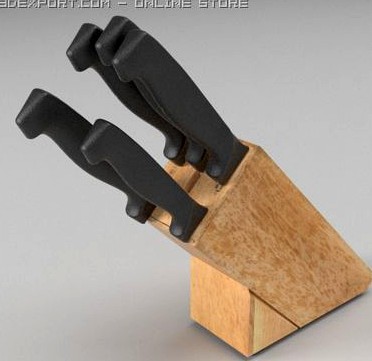 Knife block 3D Model