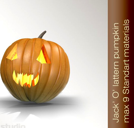 Halloween Pumpkin JackOLantern 3D Model