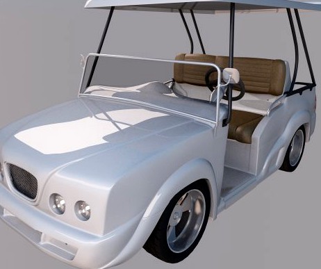 Luxury golf cart 3D Model