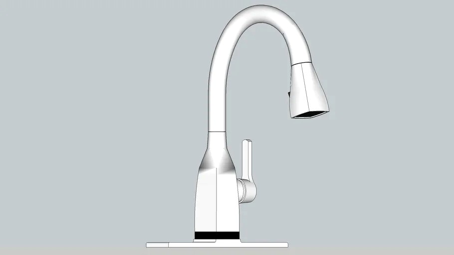 Mateo Single Handle Pull-Down Kitchen Faucet with Touch2O and ShieldSpray Technologies - 9183T-DST
