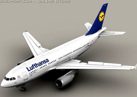 Airbus A310 Lufthansa 3D Model