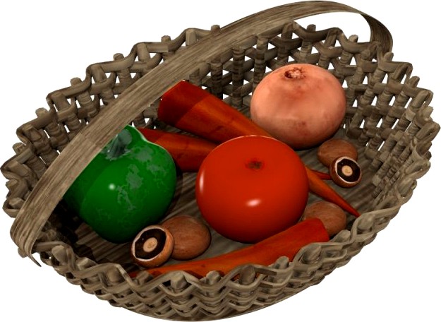 Veggie Basket 3D Model