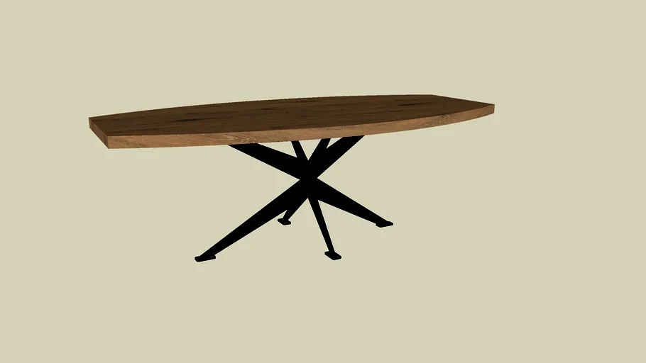 MEUBLS - oval industrial table Roef