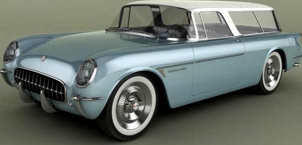 Chevrolet Corvette Nomad Concept 1954 3D Model