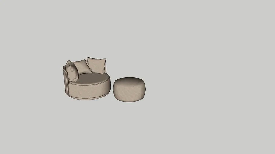 Adele Fauteuil en poef
