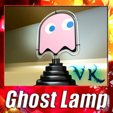Table Lamp Pac Man Ghost 3D Model