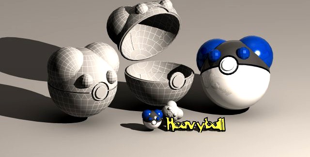 Pokeball Heavy Ball 3D Model