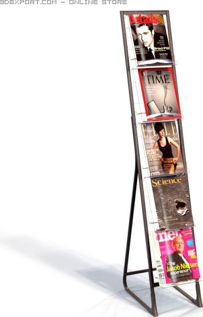 Safco inview free standing display 3D Model