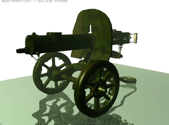 Machine gun Maxim 3D Model