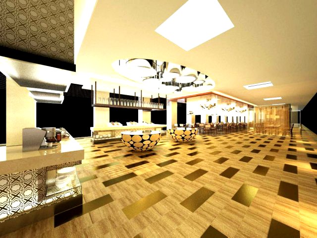 Restaurant Space 055 3D Model